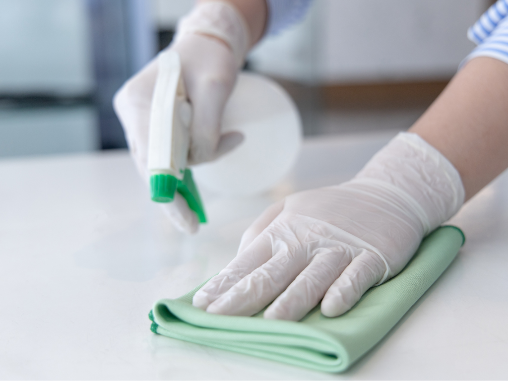 Disinfecting touch points