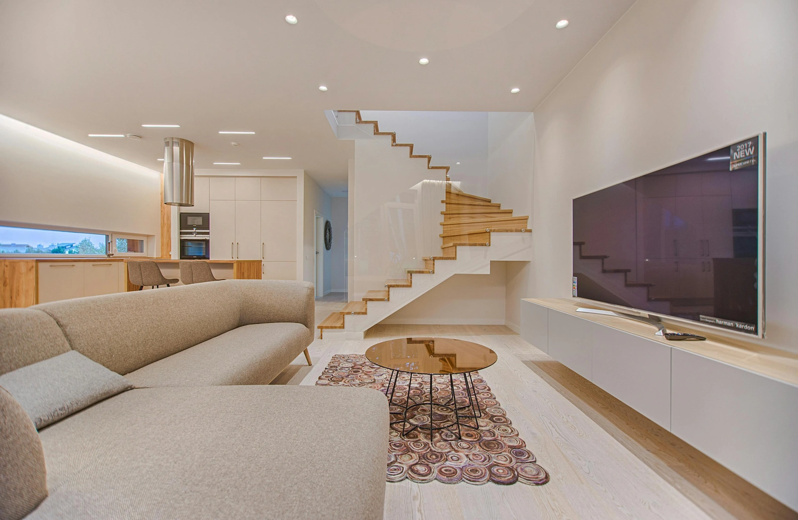 Clean bright living room