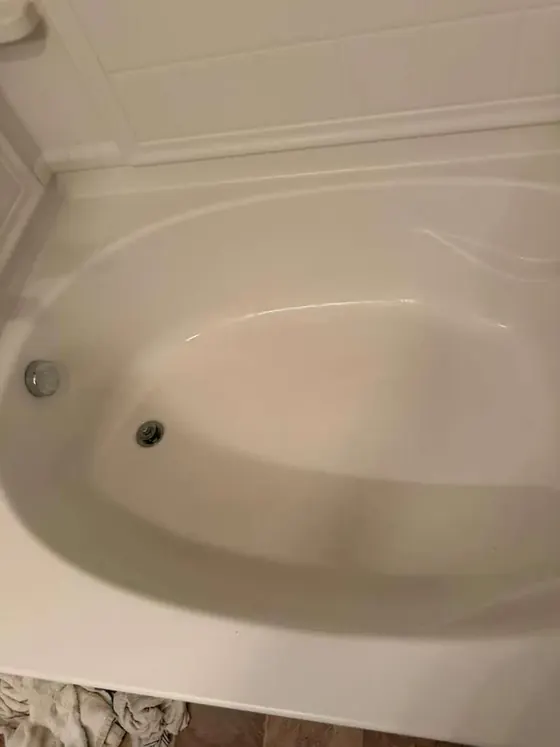 The same soaking tub after cleaning