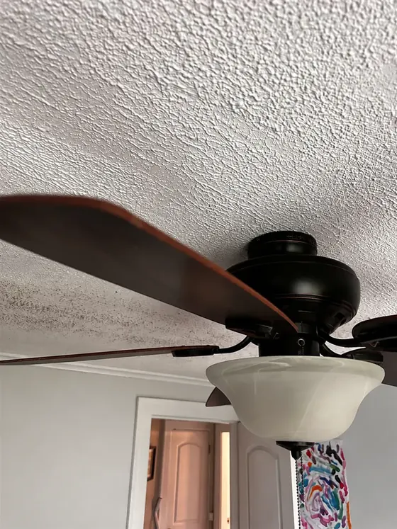 The same ceiling fan after cleaning